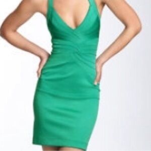 BCBG MaxAzria Emerald Green Dress Size XS